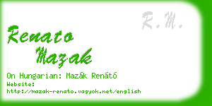 renato mazak business card