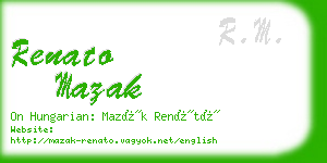 renato mazak business card